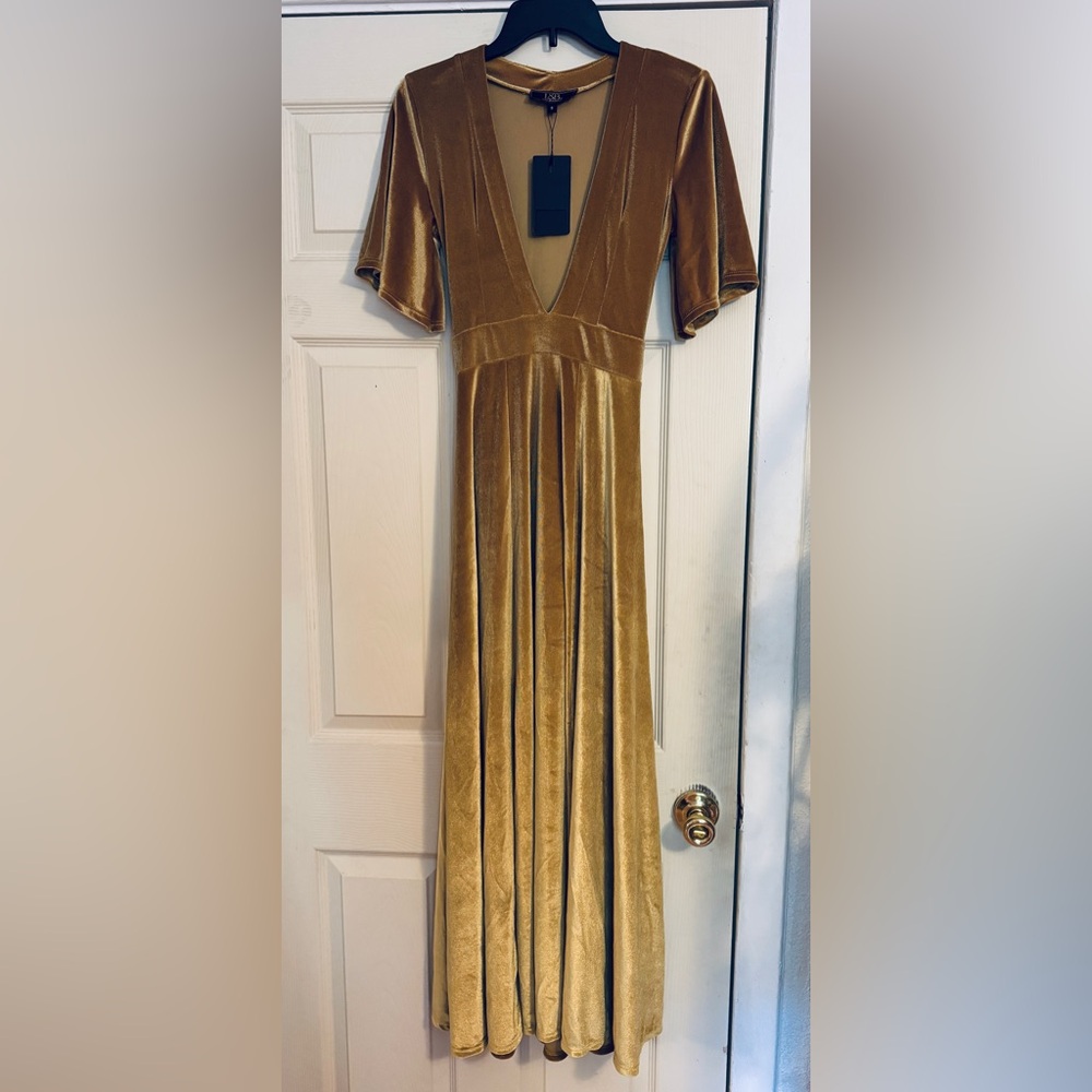 L&B Velvet Maxi Dress